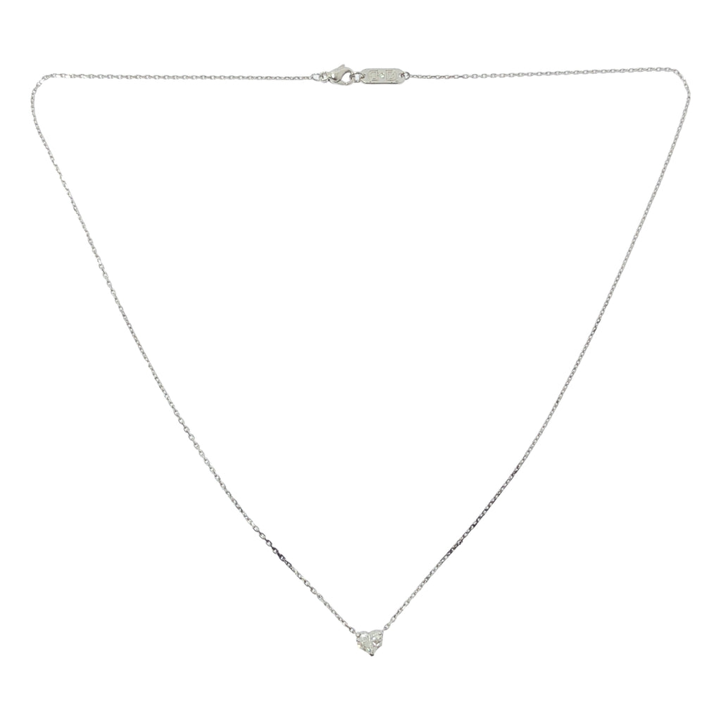 DE BEERS / 데비아스 | 0.41ct 하트 모양 다이아몬드 K18 화이트 골드 목걸이 |