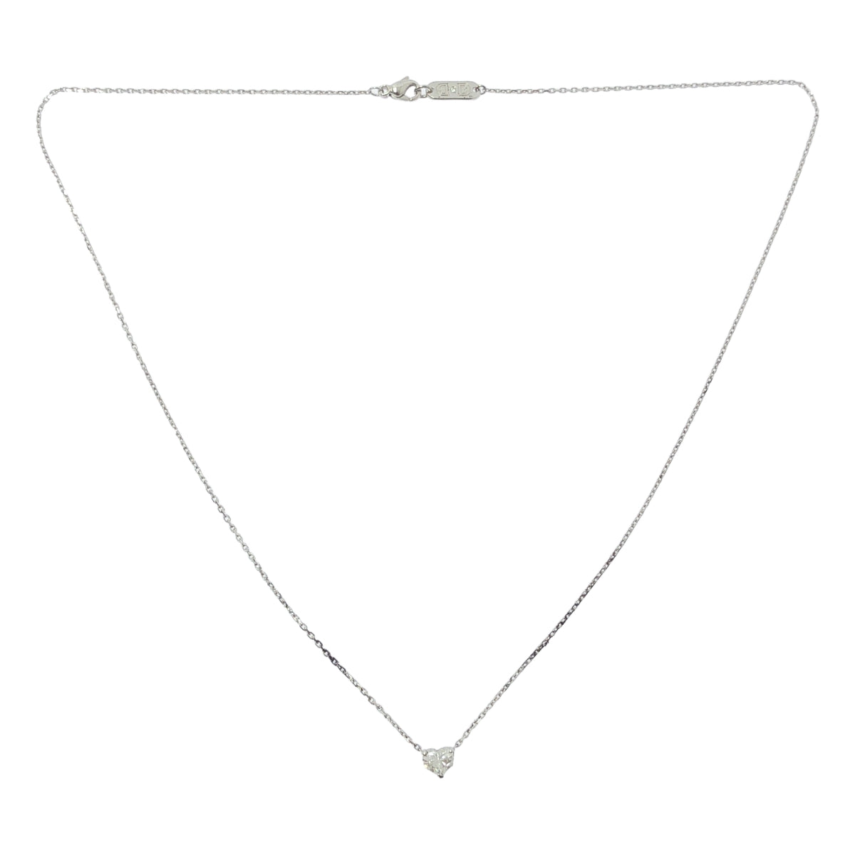 DE BEERS | 18K 白金 0.41 克拉心形鑽石項鍊 |