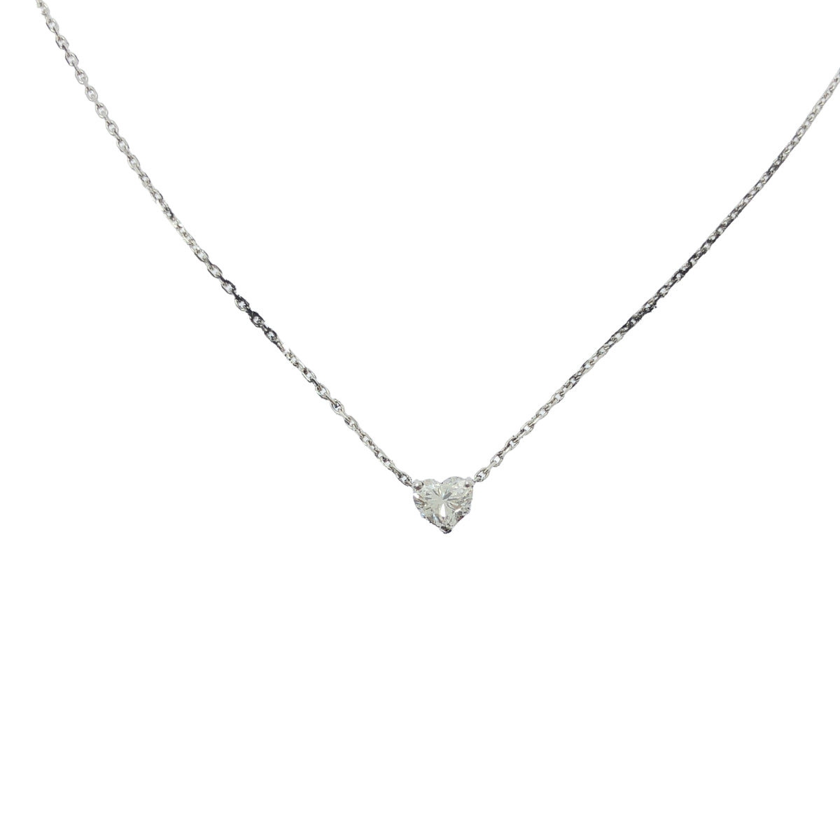 DE BEERS / デビアス | 0.41ct ハートシェイプ ダイヤモンド K18 ホワイトゴールド ネックレス |