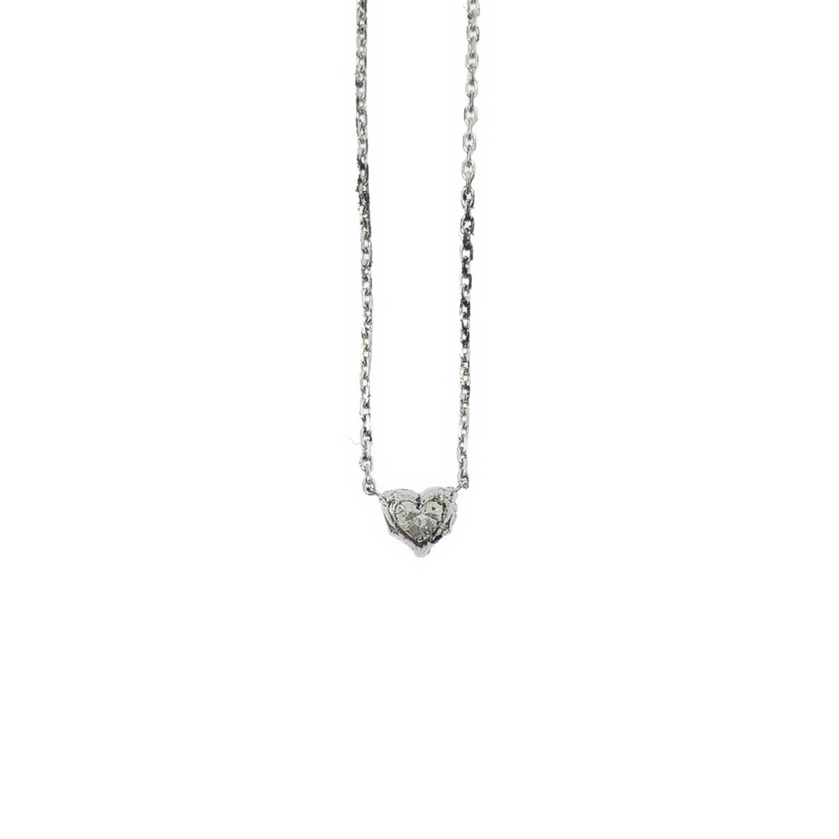 DE BEERS / デビアス | 0.41ct ハートシェイプ ダイヤモンド K18 ホワイトゴールド ネックレス |