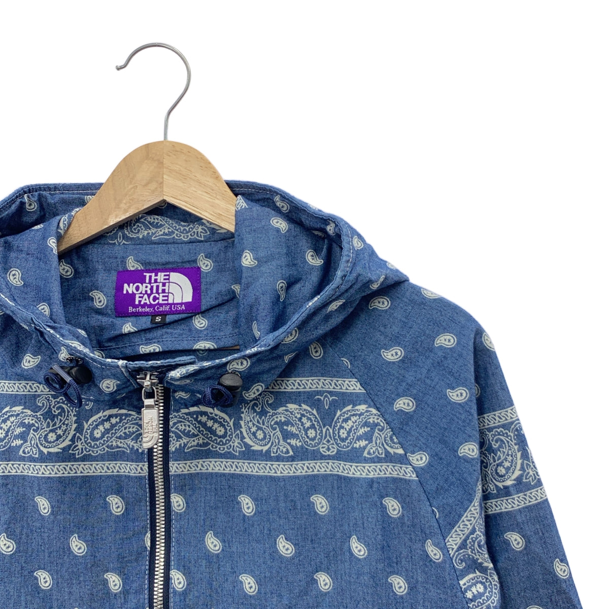 THE NORTH FACE PURPLE LABEL / ザノースフェイスパープルレーベル | NP2602N / COOLMAX Indigo Print Anorak ペイズリー柄 アノラック パーカー | S | ブルー/ホワイト | メンズ