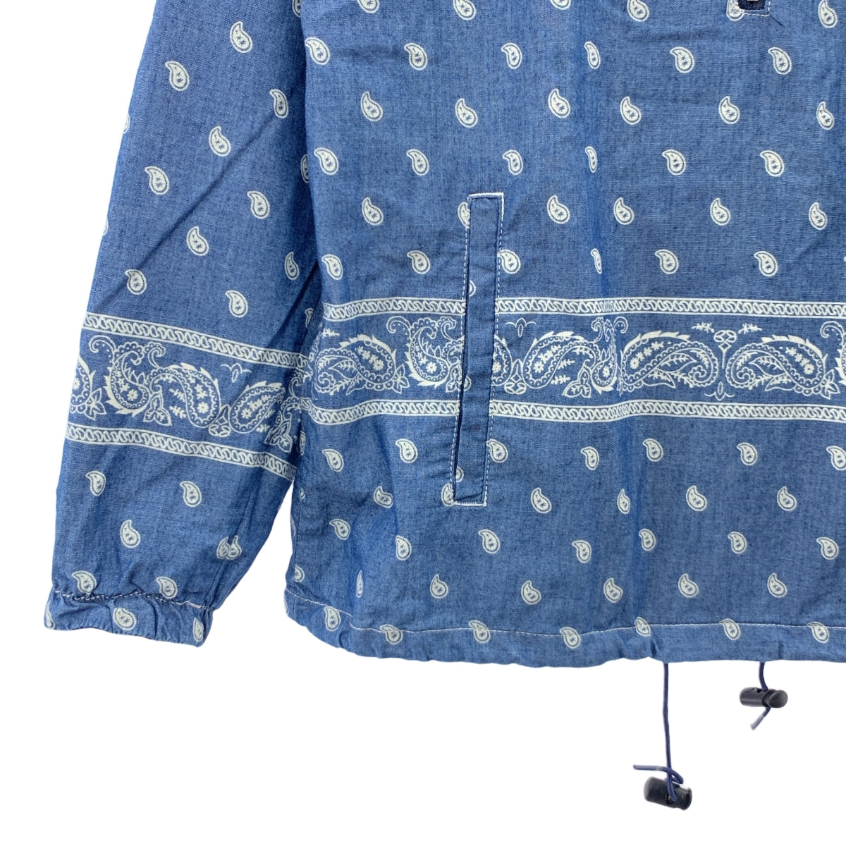 THE NORTH FACE PURPLE LABEL / ザノースフェイスパープルレーベル | NP2602N / COOLMAX Indigo Print Anorak ペイズリー柄 アノラック パーカー | S | ブルー/ホワイト | メンズ