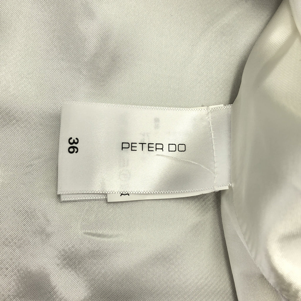 【美品】  Peter Do / ピーター ドゥ | 2020AW | コットン ウール Vネック ノースリーブ ワンピース | 36 | グレー | レディース
