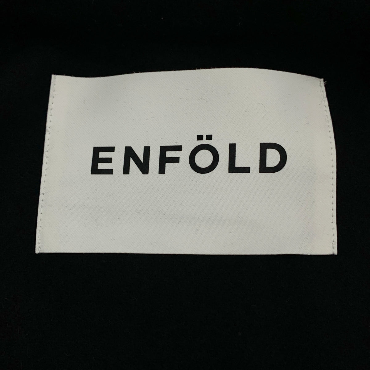 ENFOLD | 2023 秋冬 | 圓下擺大衣 / 羊毛圓下擺短大衣 | 38碼 | 黑色 | 女款