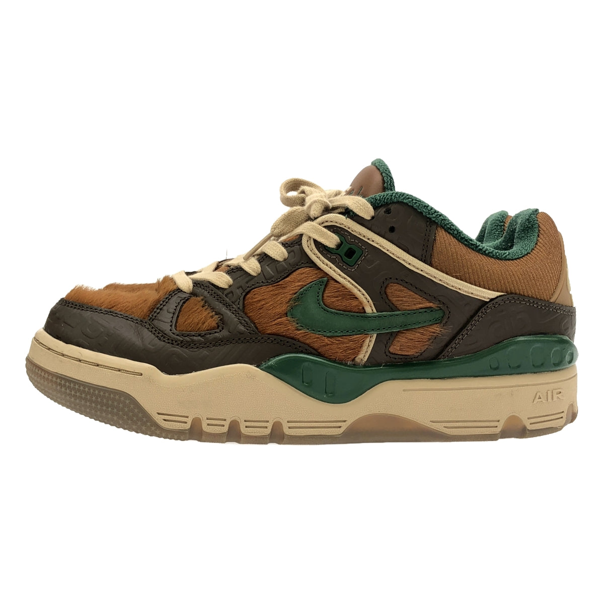 Nike | 2024秋冬 | ×NIGO AIR FORCE 3 LOW SP 巴洛克棕色和山核桃色 Nigo Air Force 3 低筒運動鞋 | 27.5 |棕色 / 米色 / 綠色 |男士