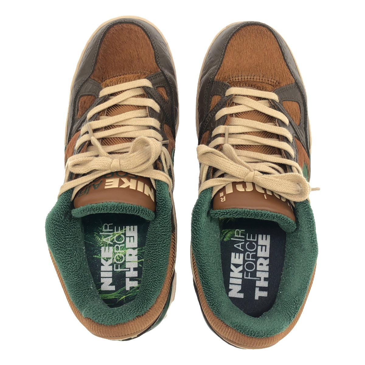 Nike | 2024秋冬 | ×NIGO AIR FORCE 3 LOW SP 巴洛克棕色和山核桃色 Nigo Air Force 3 低筒運動鞋 | 27.5 |棕色 / 米色 / 綠色 |男士