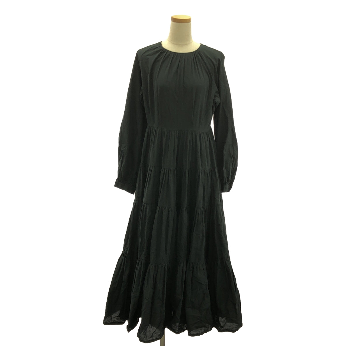 foufou / 후후 | THE DRESS #29 raglan sleeves tiered dress 라글란 슬리브 티아드 원피스 | 1 | 블랙 | 여성