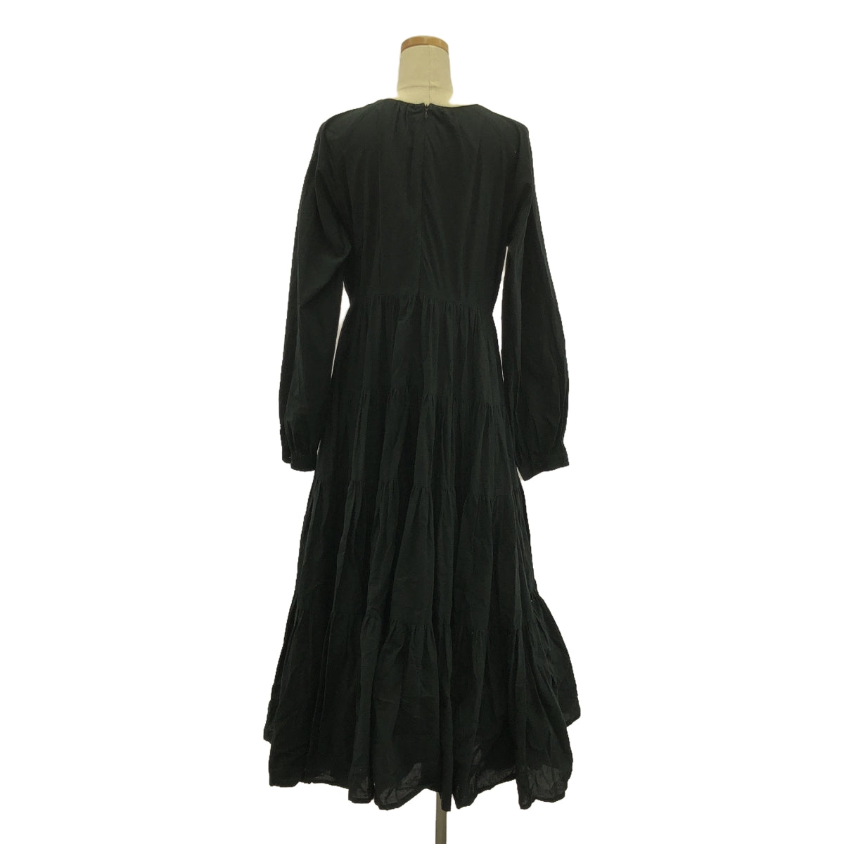 foufou / 후후 | THE DRESS #29 raglan sleeves tiered dress 라글란 슬리브 티아드 원피스 | 1 | 블랙 | 여성
