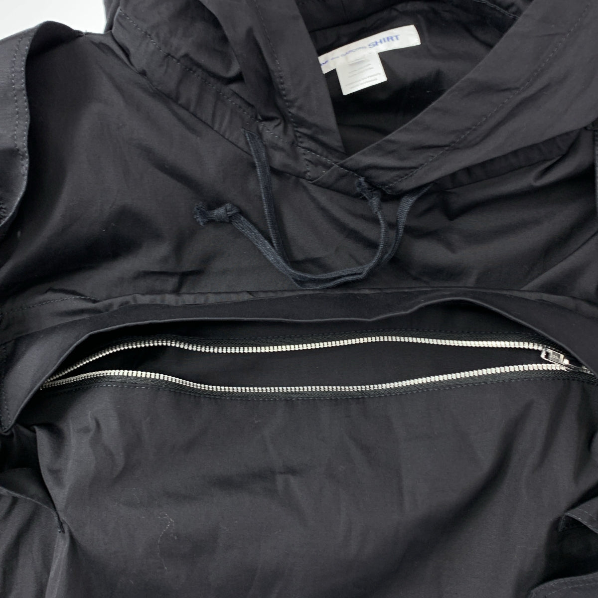 COMME des GARCONS SHIRT / 콤데 갤슨 셔츠 | 2022SS | cotton poplin plain / 포플린 프론트 포켓 아노락 후디 | L | 남성