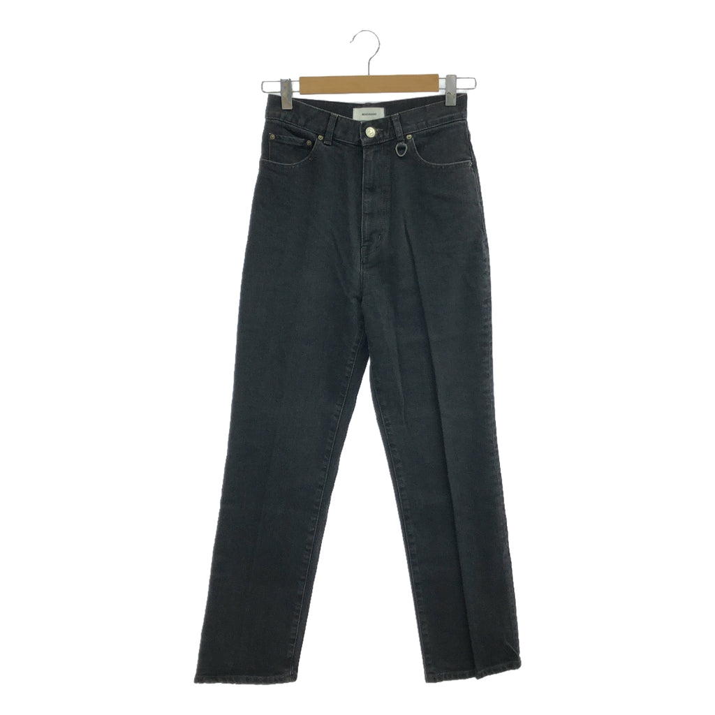 【新品】  MIESROHE / ミースロエ | ストレート デニムパンツ | 1 | ブラック | レディース