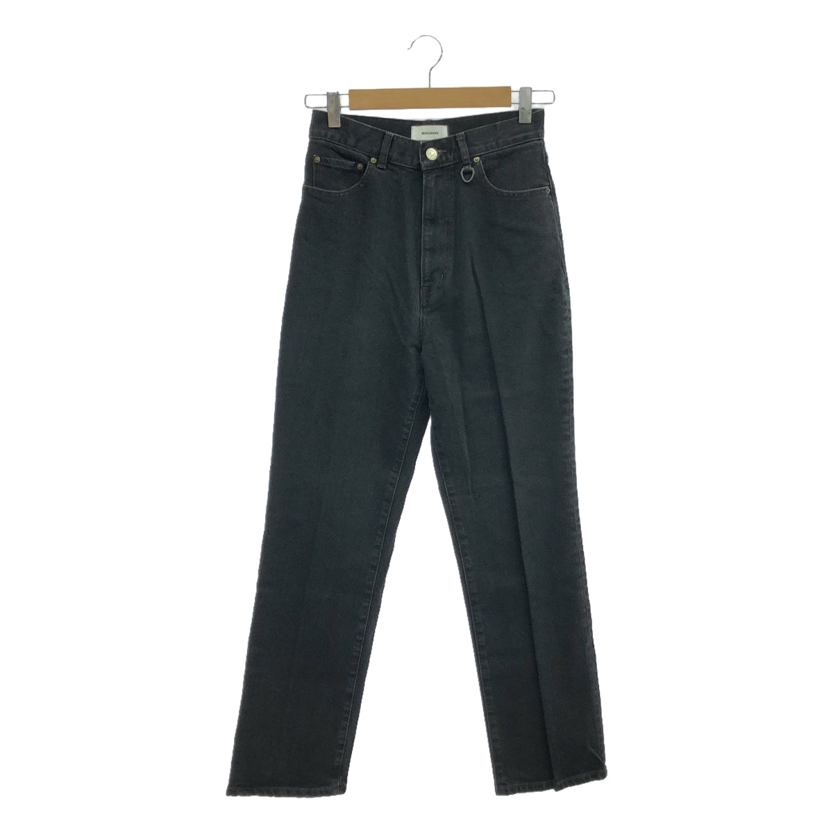 【新品】  MIESROHE / ミースロエ | ストレート デニムパンツ | 1 | ブラック | レディース