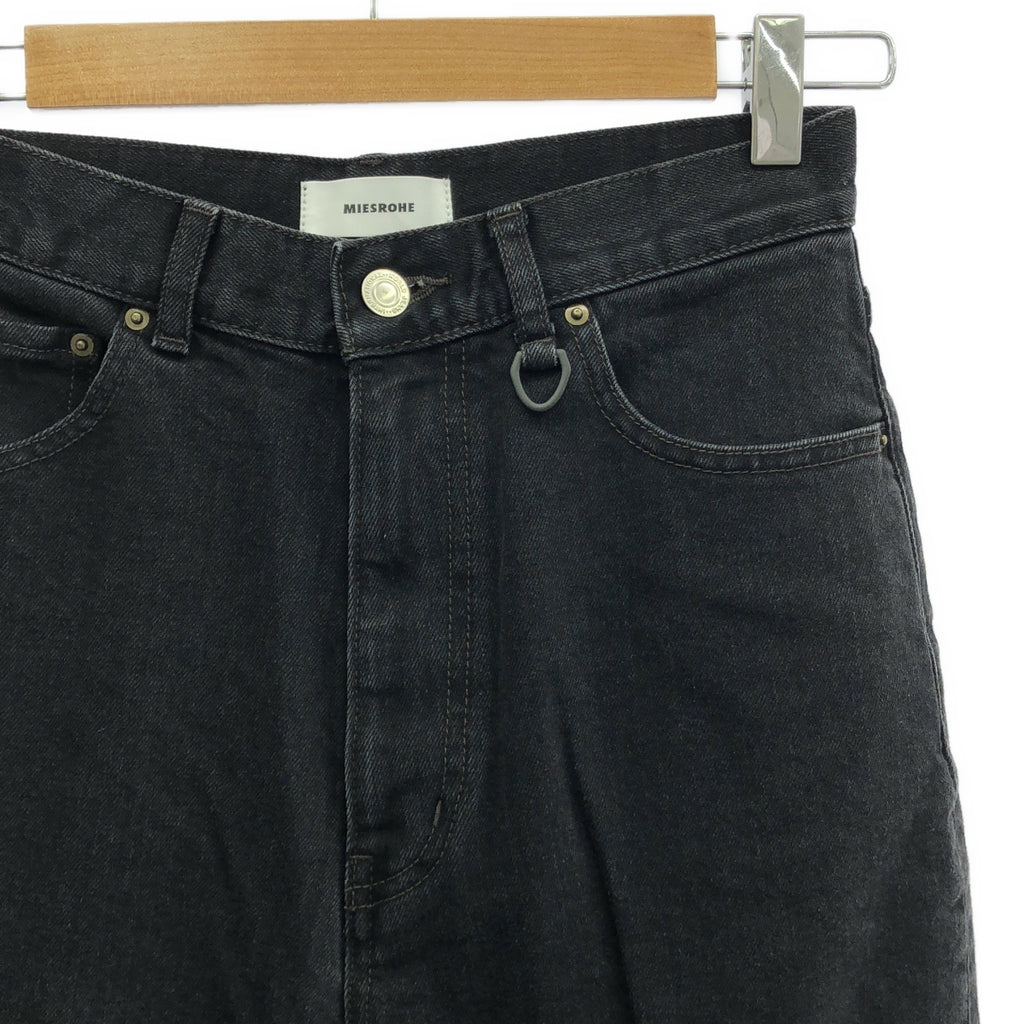【新品】  MIESROHE / ミースロエ | ストレート デニムパンツ | 1 | ブラック | レディース