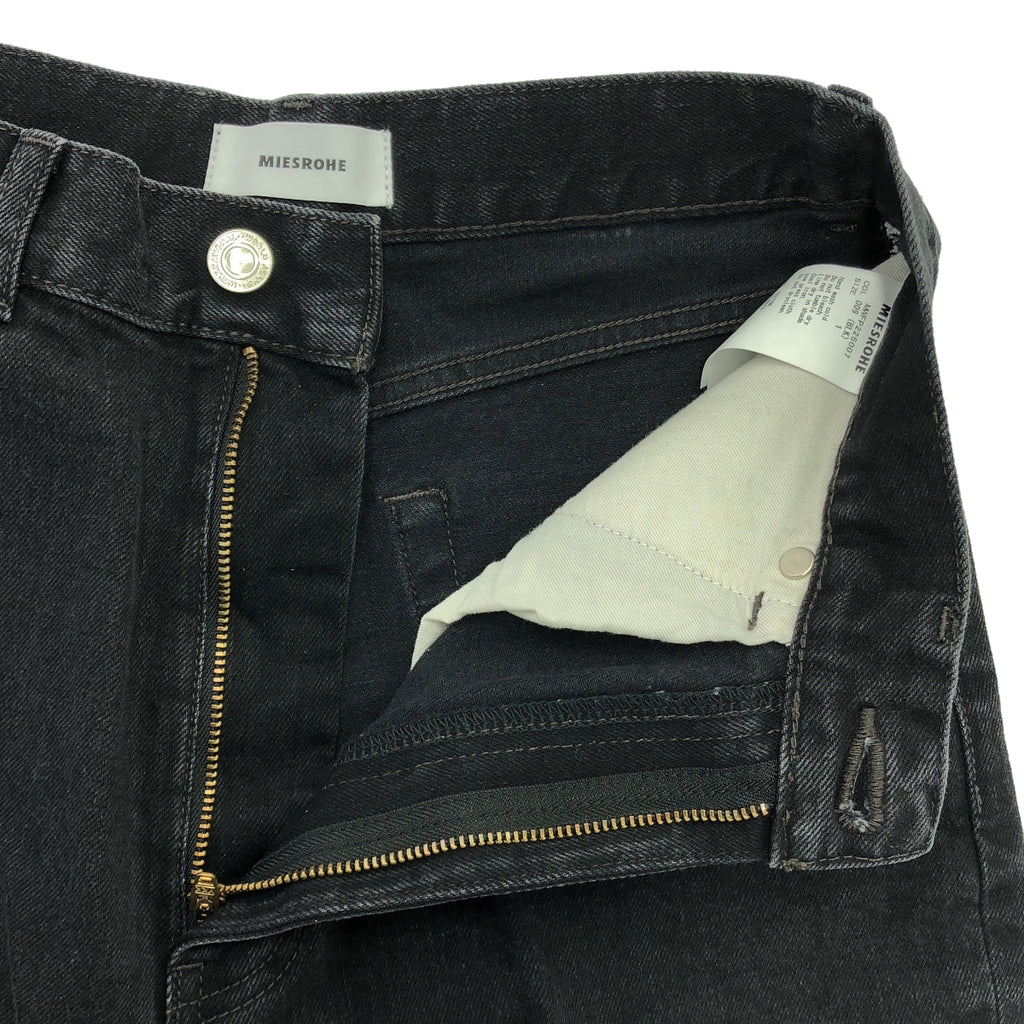 【新品】  MIESROHE / ミースロエ | ストレート デニムパンツ | 1 | ブラック | レディース