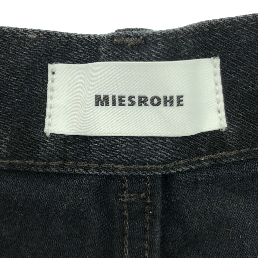 【新品】  MIESROHE / ミースロエ | ストレート デニムパンツ | 1 | ブラック | レディース