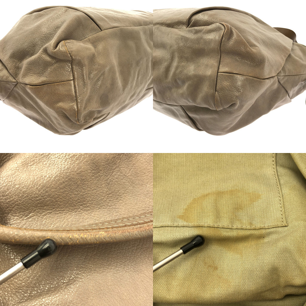 MARNI / マルニ | 2Way レザー バルーン トート ショルダーバッグ | グレー | レディース