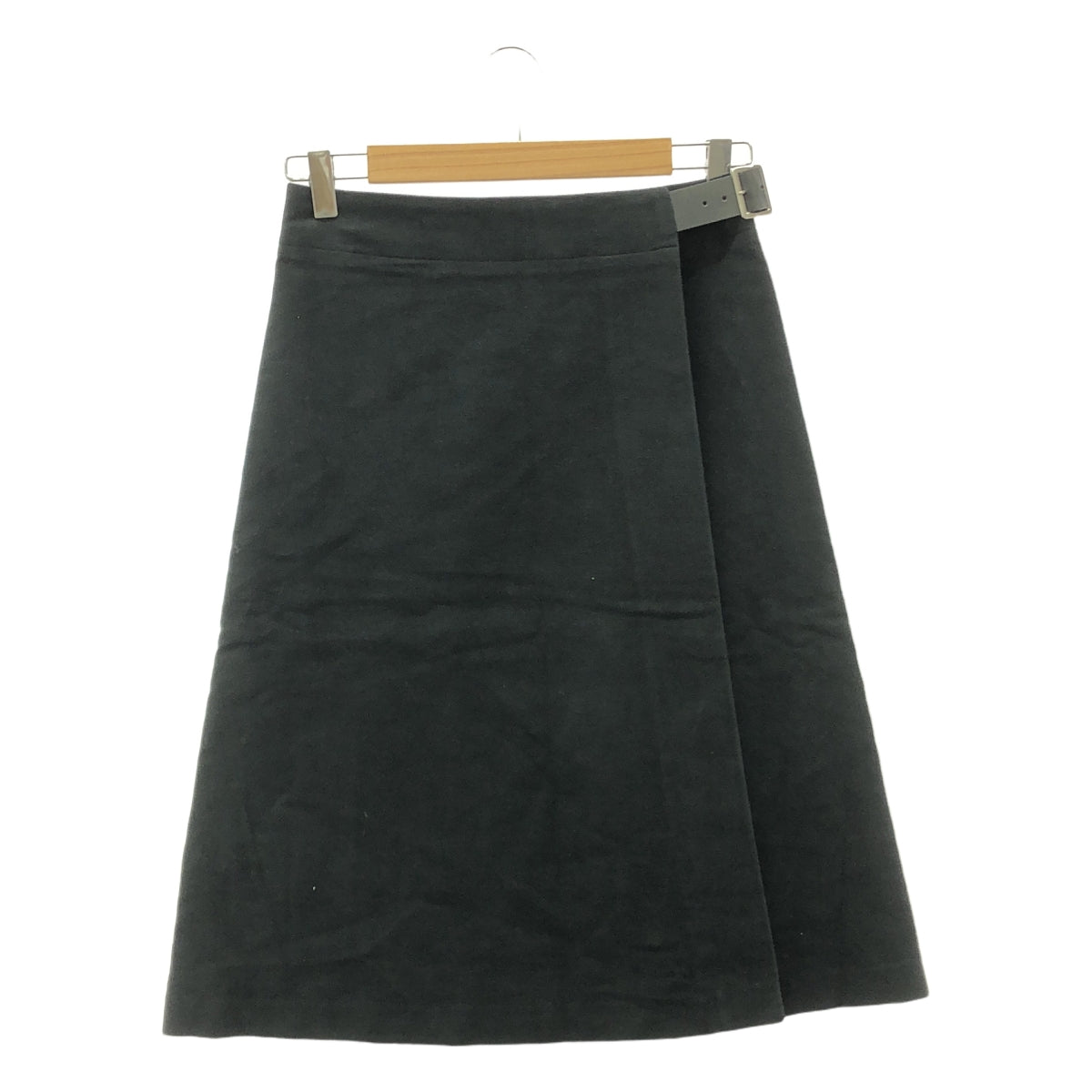 SUNSPEL / 선스펠 | 코튼 A 라인 와인딩 스커트 | 1 | 블랙 | 여성