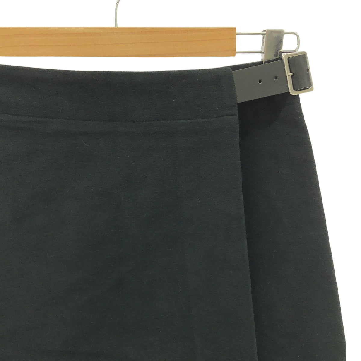 SUNSPEL / 선스펠 | 코튼 A 라인 와인딩 스커트 | 1 | 블랙 | 여성