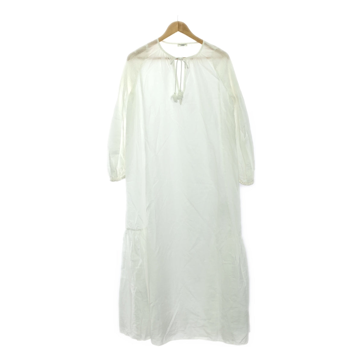 [Good Condition] VERMEIL par iena | LY/N Sleeve Shirring Dress | White | Women's