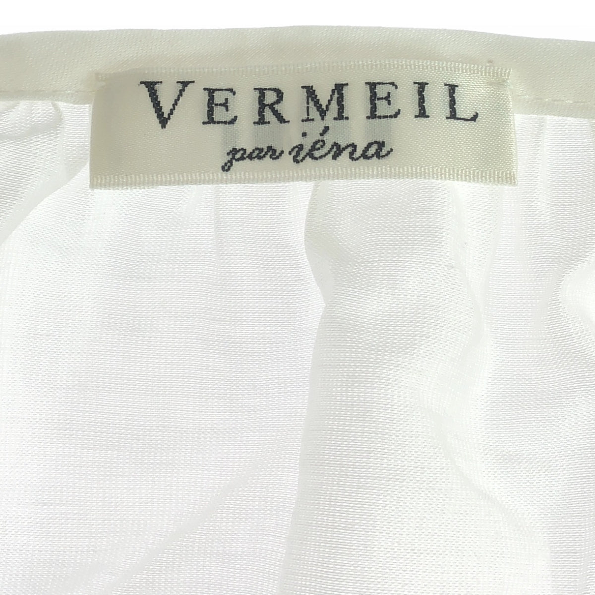 [Good Condition] VERMEIL par iena | LY/N Sleeve Shirring Dress | White | Women's