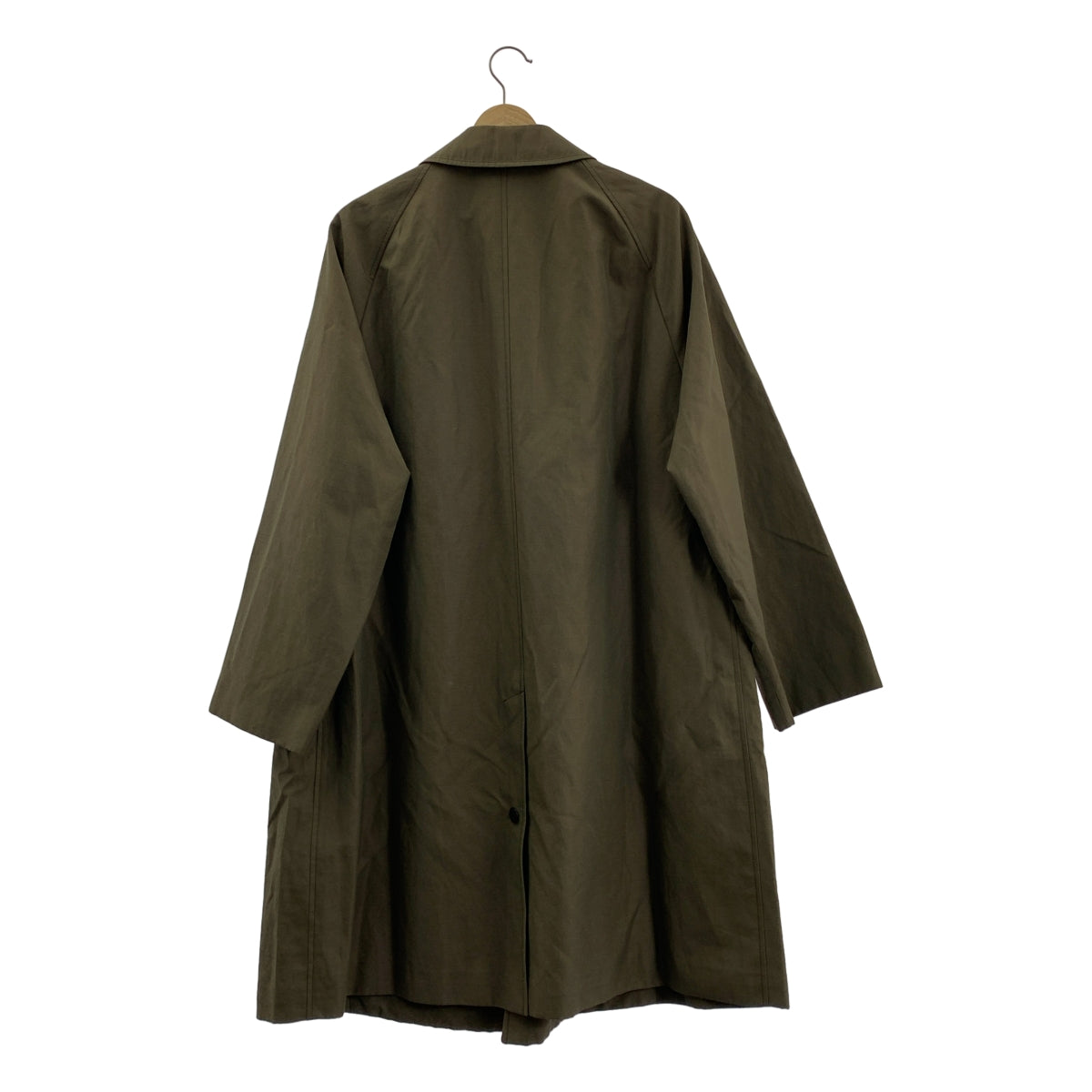 CARUSO / 카루조 | ZERO 폴리 에스테르 린넨 혼합 스테인드 컬러 코트 | 카키 | 남성