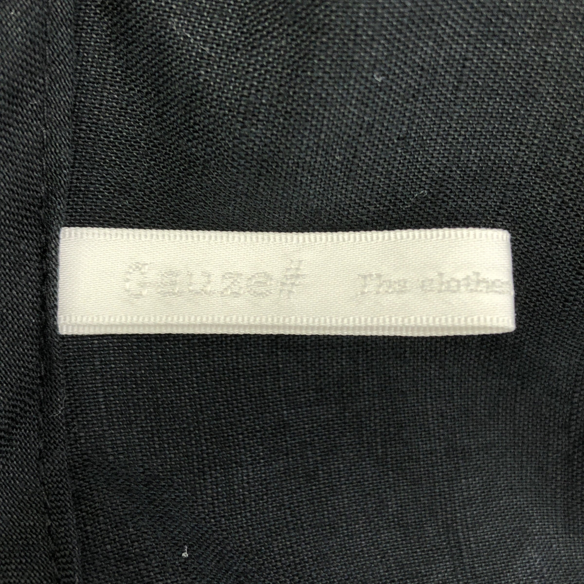 【미품】 Gauze # / 가제 | 코튼 린넨 바이 컬러 집게 볼륨 드레스 원피스 | F | 블랙 / 그레이 |