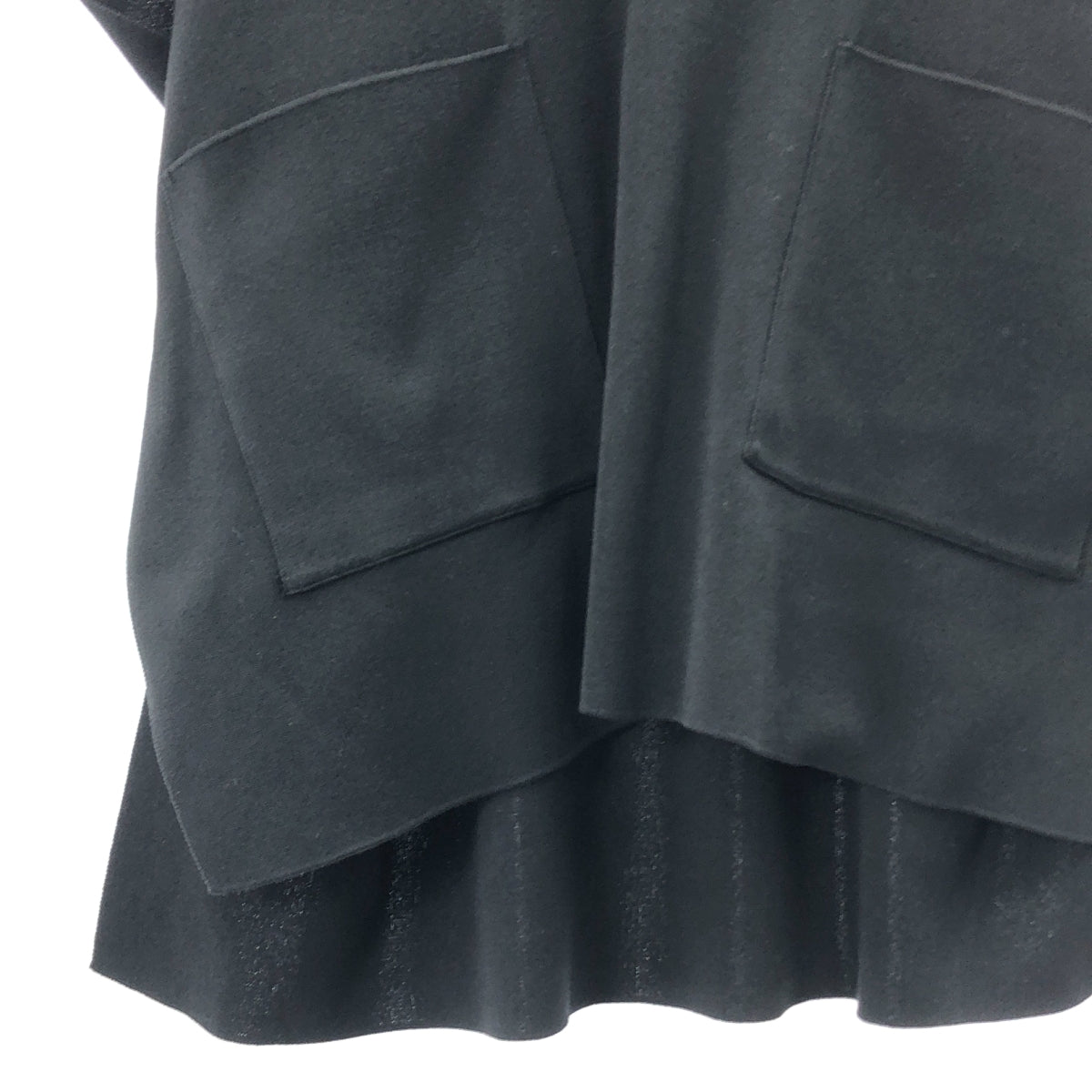 【美品】  BEARDSLEY / ビアズリー | コットン  スリット ロング Vネックニットベスト | F | ブラック | レディース