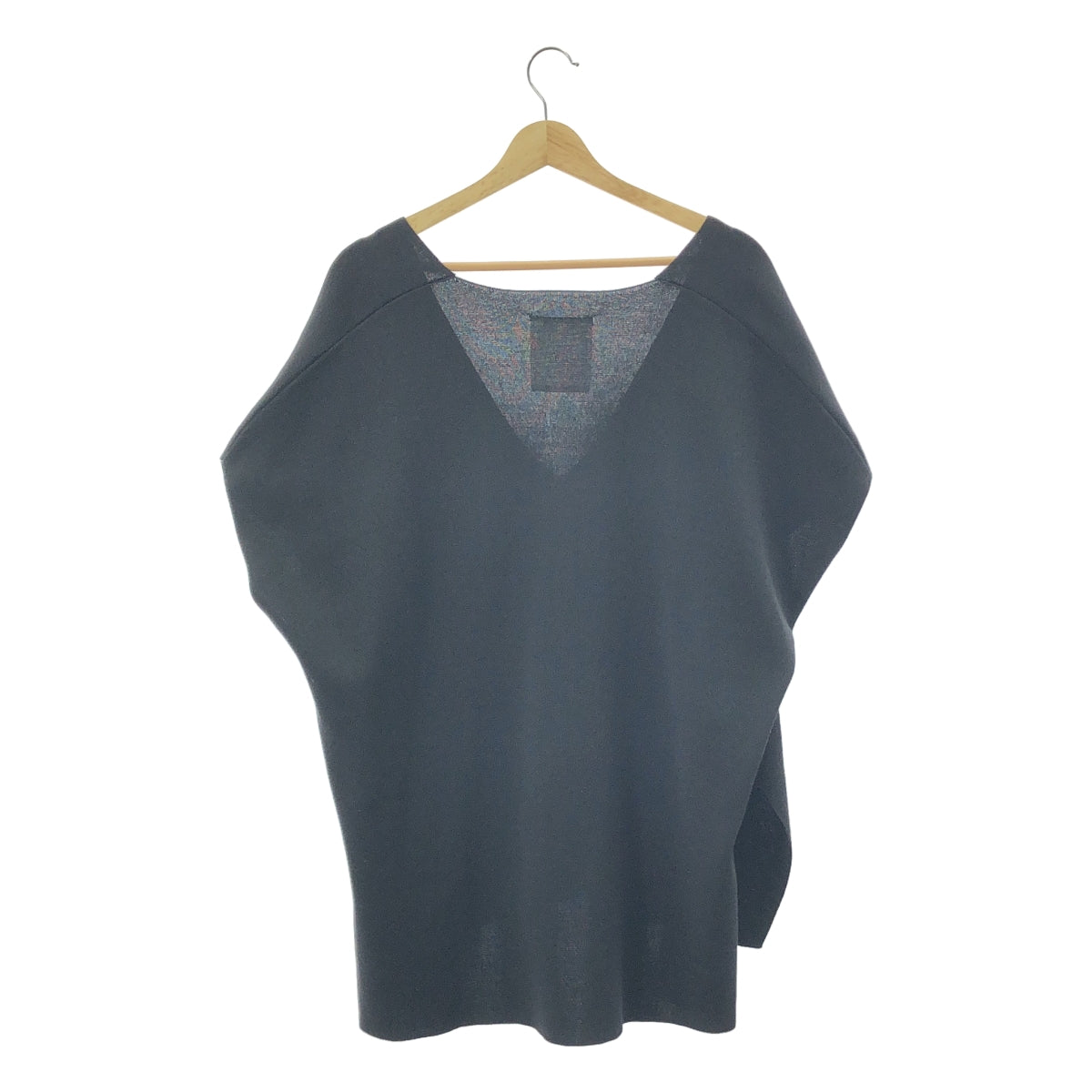 【美品】  BEARDSLEY / ビアズリー | コットン  スリット ロング Vネックニットベスト | F | ブラック | レディース