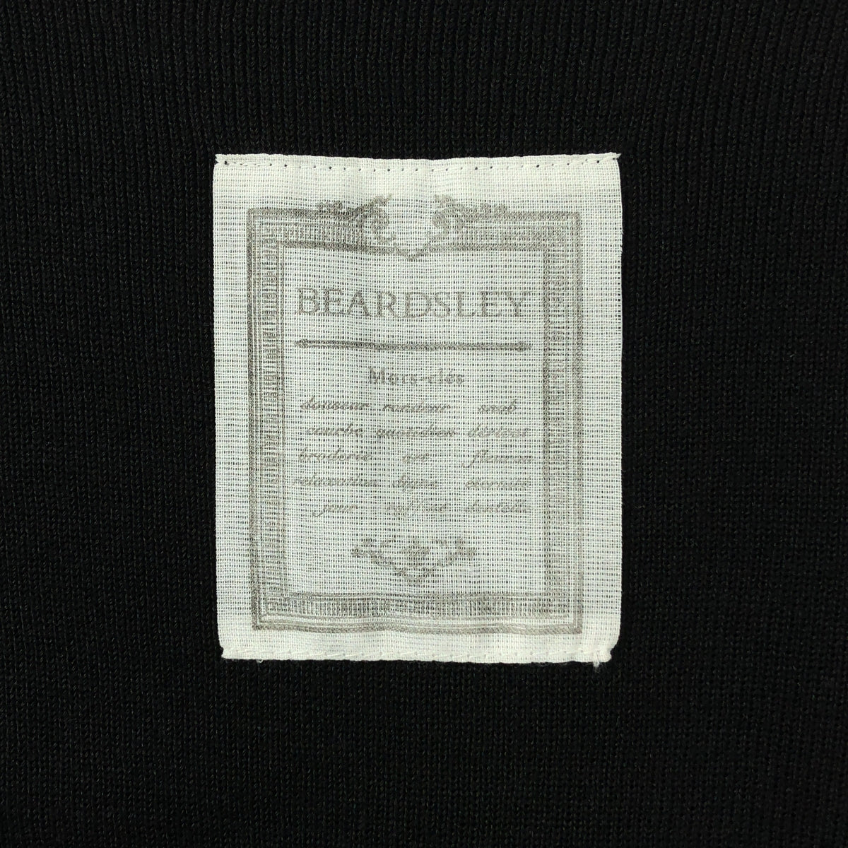 【美品】  BEARDSLEY / ビアズリー | コットン  スリット ロング Vネックニットベスト | F | ブラック | レディース