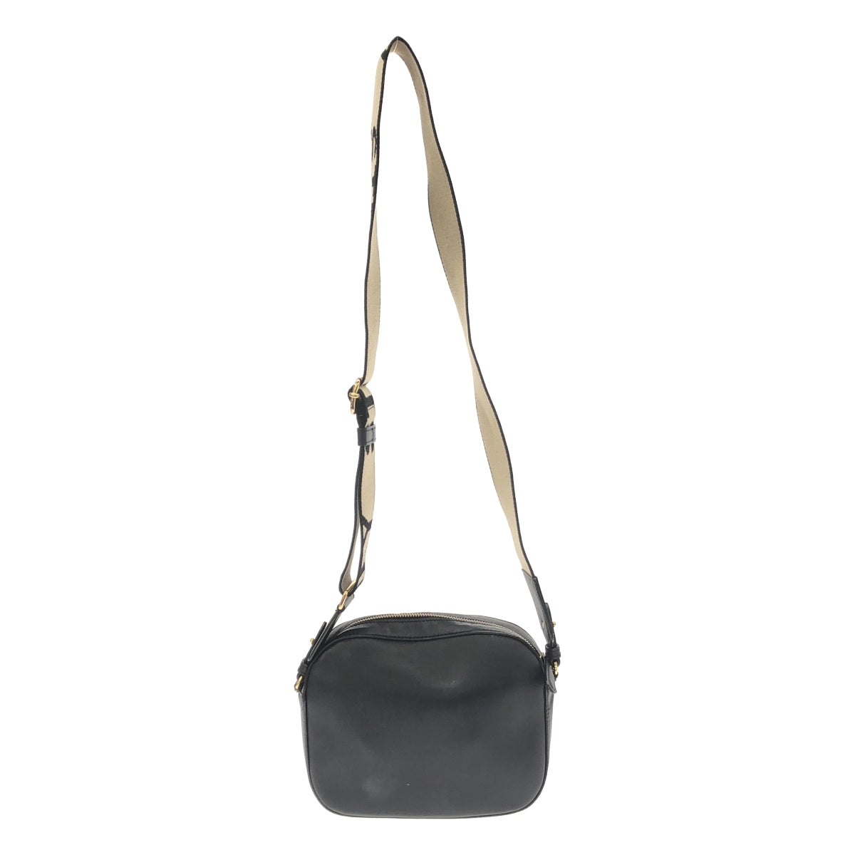 STELLA McCARTNEY / ステラマッカートニー | SMALL CAMERA BAG カメラ パンチングレザー ロゴ ショルダー バッグ | ブラック | レディース