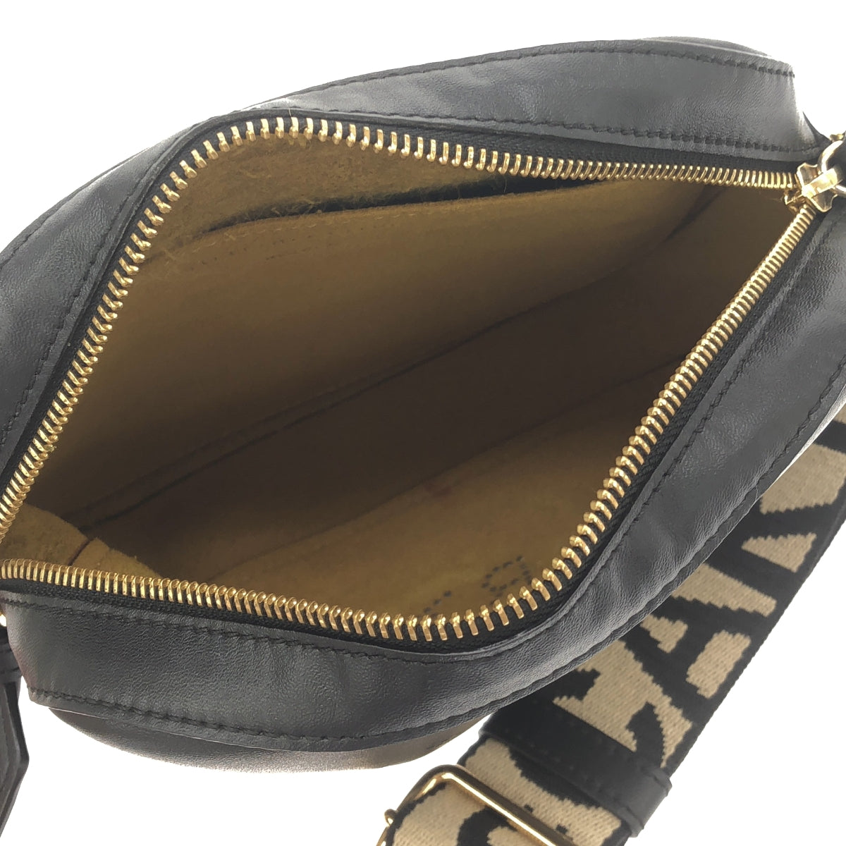 STELLA McCARTNEY / ステラマッカートニー | SMALL CAMERA BAG カメラ パンチングレザー ロゴ ショルダー バッグ | ブラック | レディース