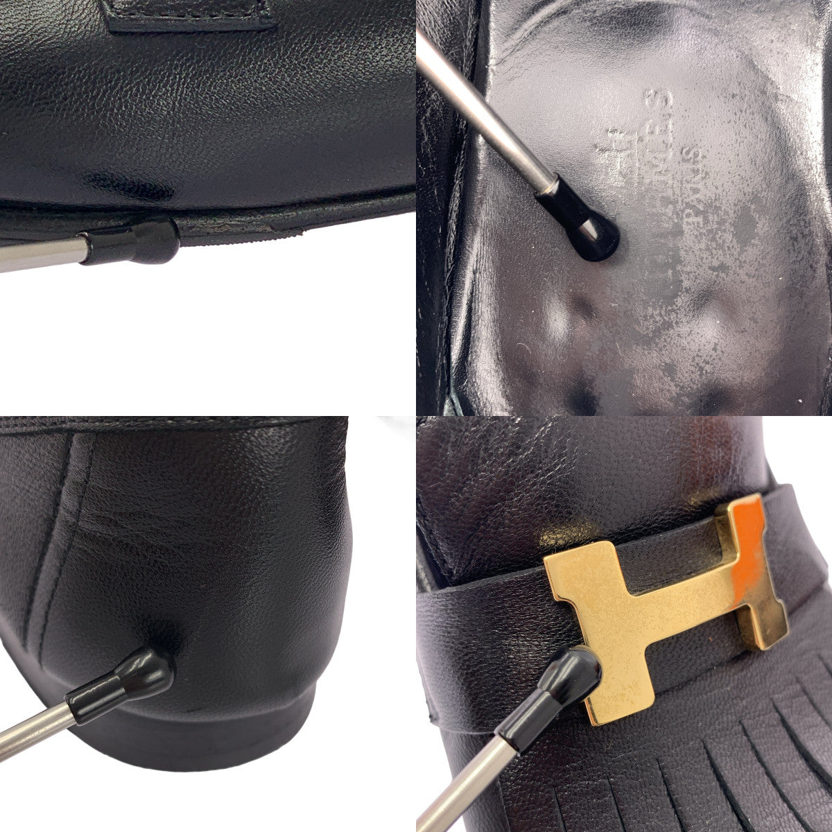 HERMES / エルメス | モカシン ロワイヤル フリンジ レザー シューズ | 40(25,5 / 26) | レディース