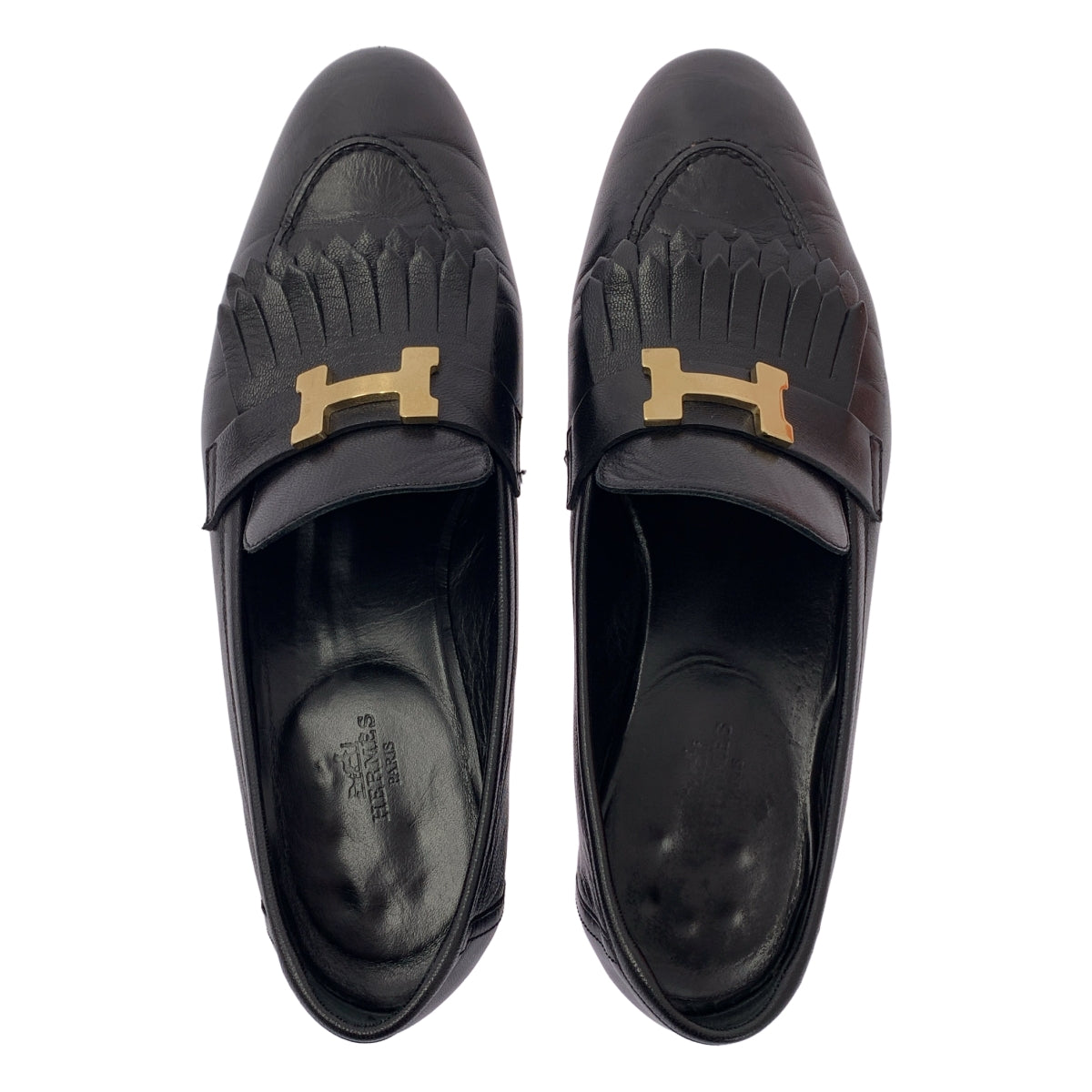 HERMES / エルメス | モカシン ロワイヤル フリンジ レザー シューズ | 40(25,5 / 26) | レディース