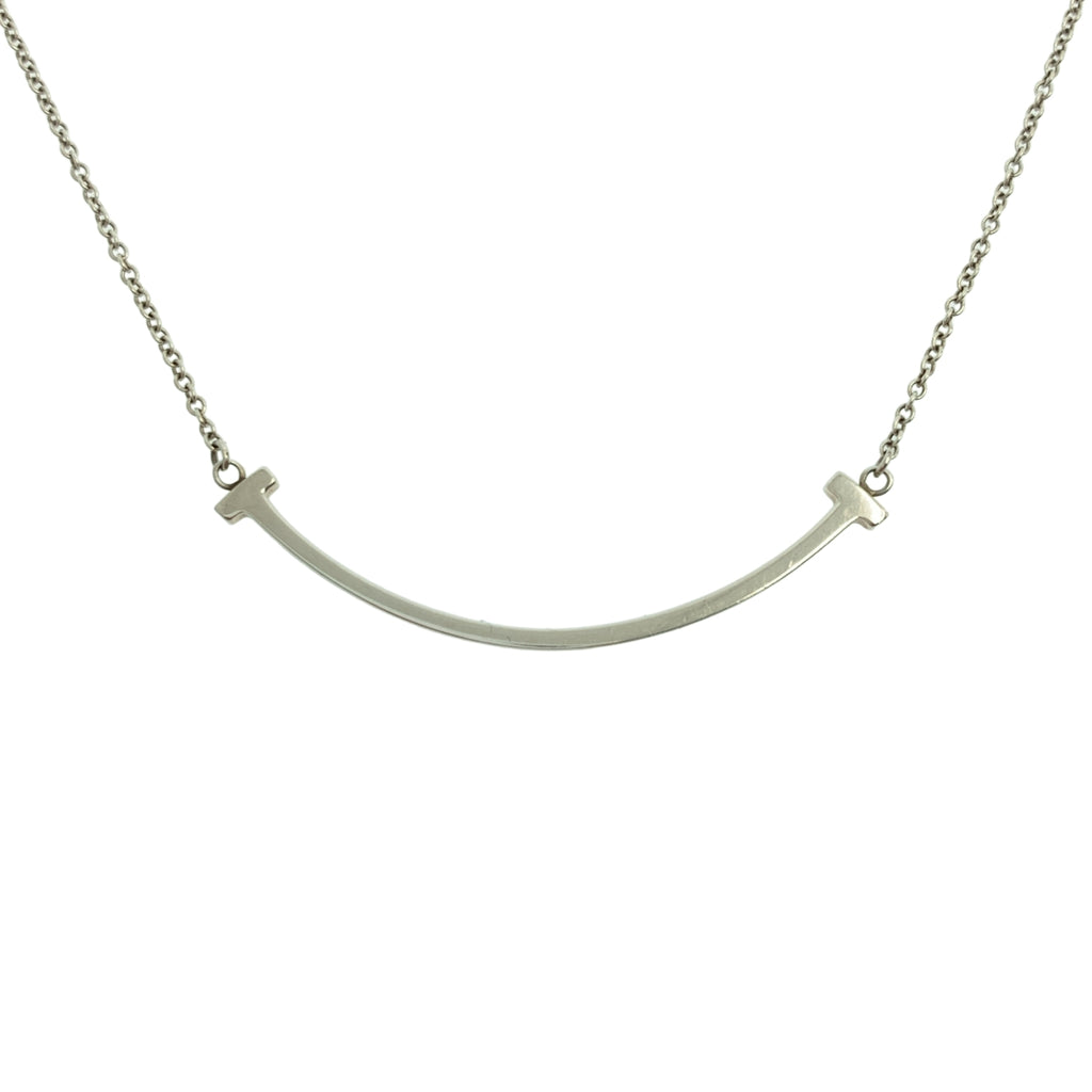 Tiffany &amp; Co / 티파니 | 실버 925 T 스마일 스몰 목걸이 | 실버 | 여성