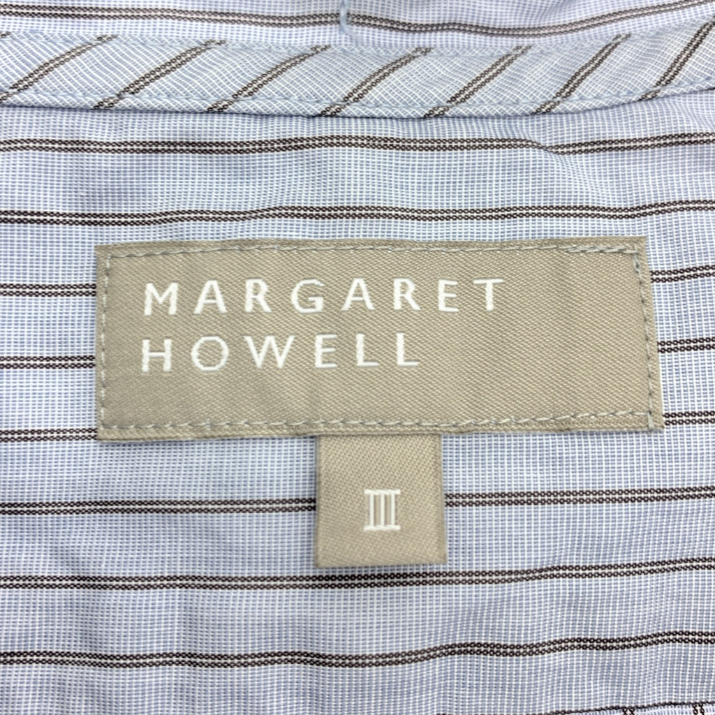 MARGARET HOWELL / マーガレットハウエル | コットン ストライプ シャツ ブラウス | 3 | レディース