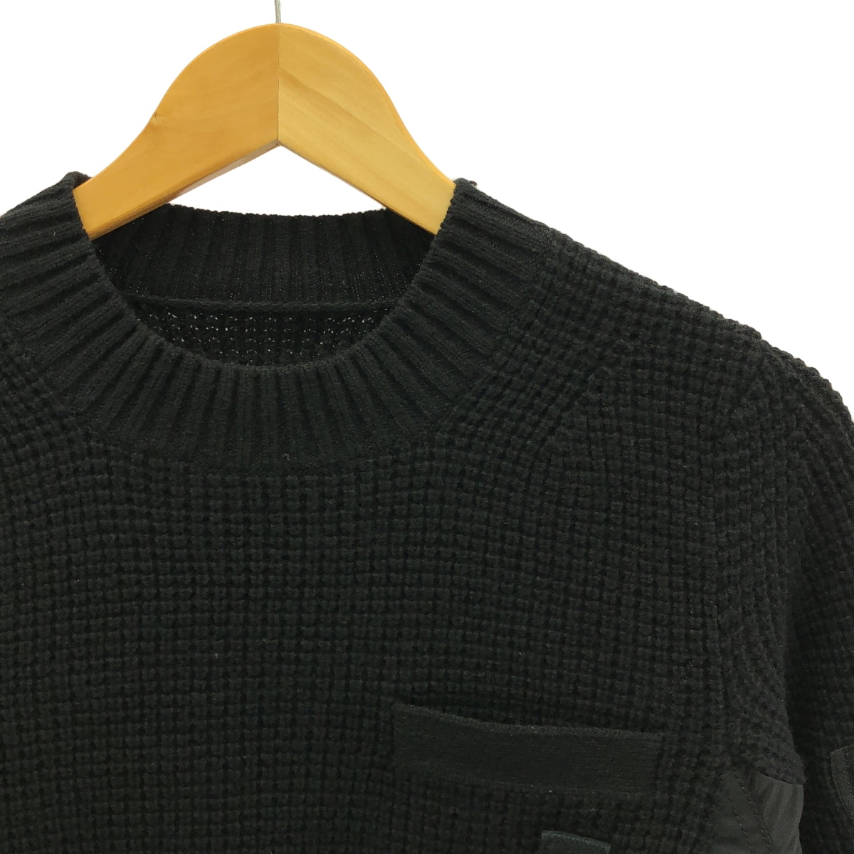 sacai / サカイ | MA-1 x Wool Knit ドッキングプルオーバー | 1