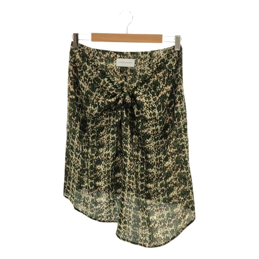 Christian Wijnants | Silk waist ribbon flare skirt | 36 | Green | Women's