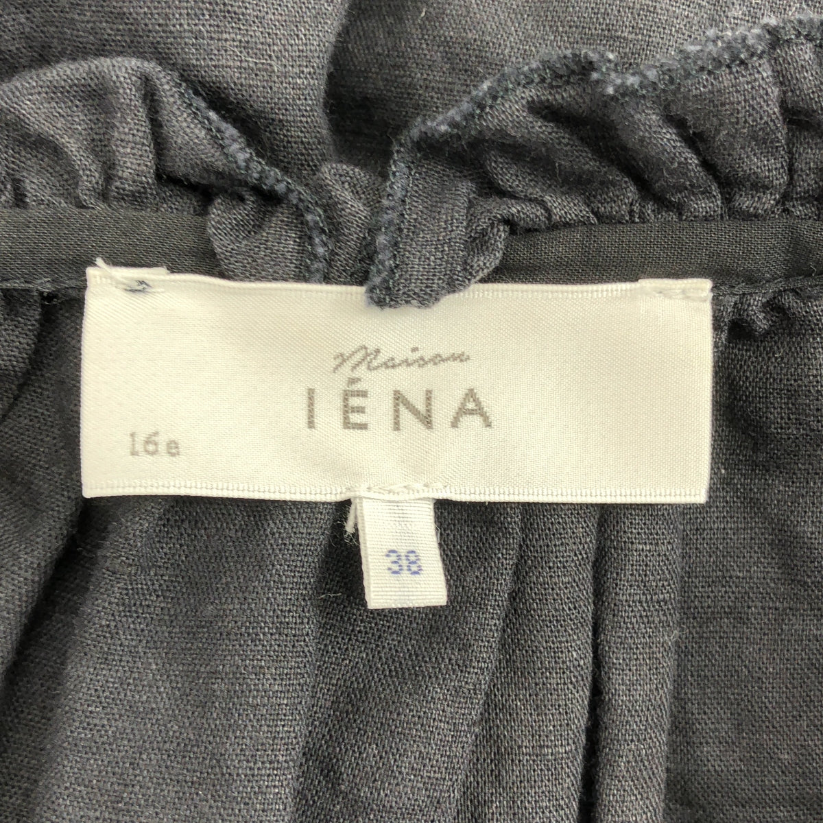 IENA / イエナ | maison リネンコットンOP ギャザー ワンピース | 38 | ブラック | レディース