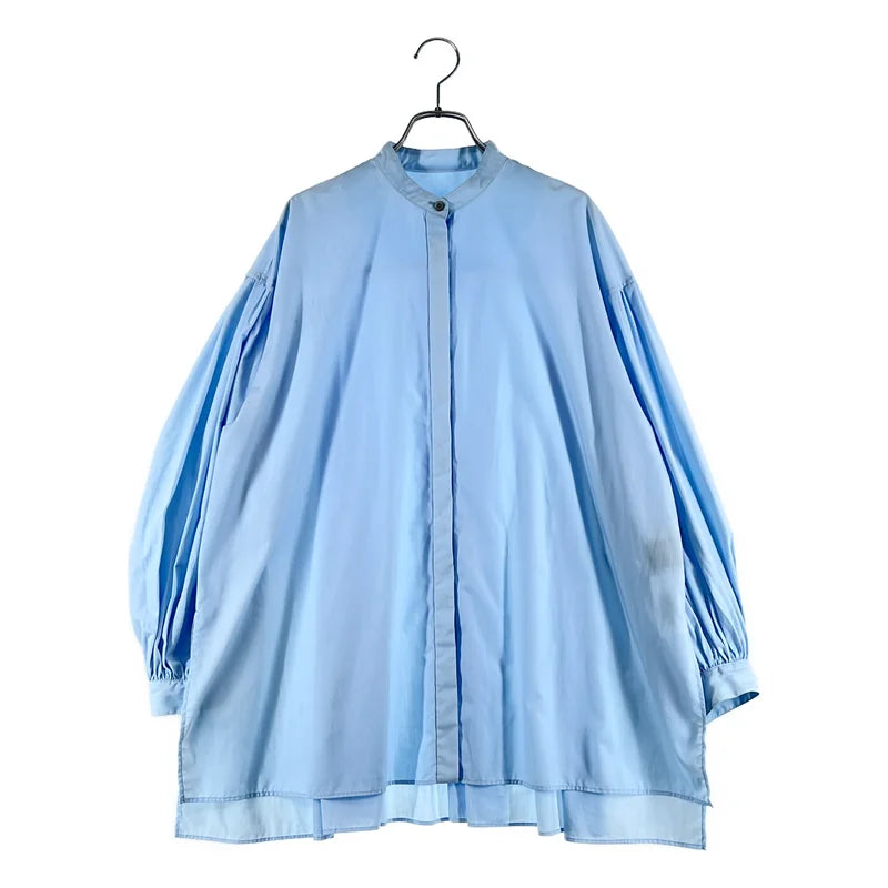 LE PHIL / ルフィル | ロゴボタン ライトタイプライターギャザーブラウス シャツ | F | レディース