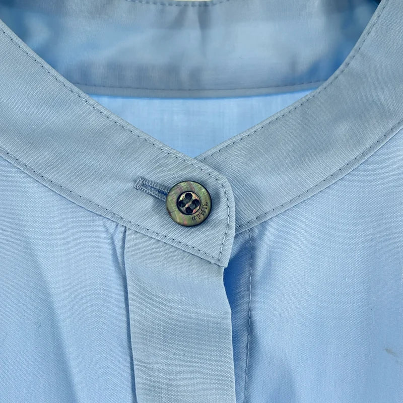 LE PHIL / ルフィル | ロゴボタン ライトタイプライターギャザーブラウス シャツ | F | レディース