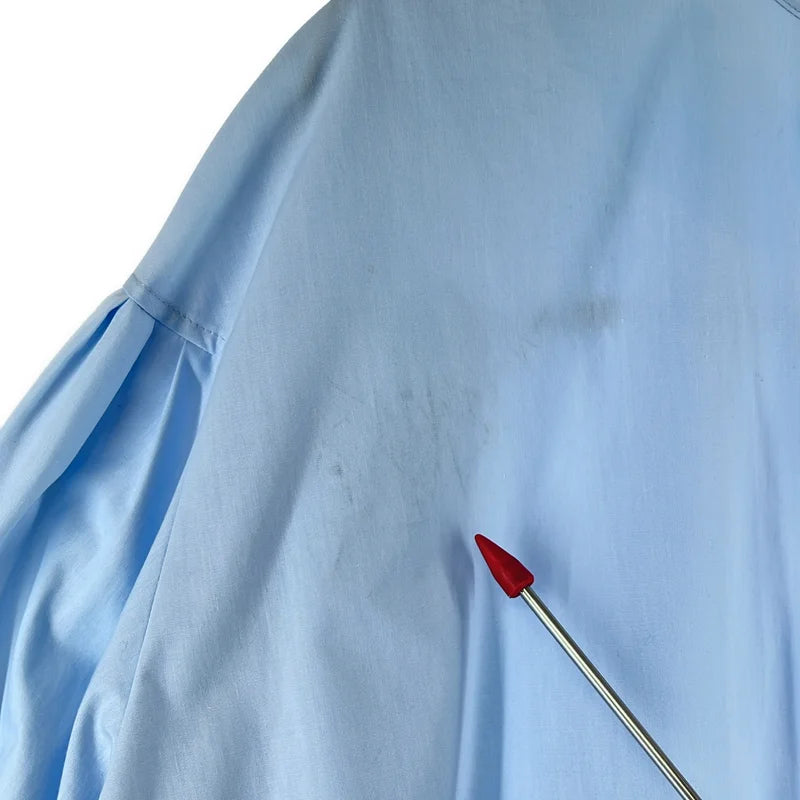 LE PHIL / ルフィル | ロゴボタン ライトタイプライターギャザーブラウス シャツ | F | レディース