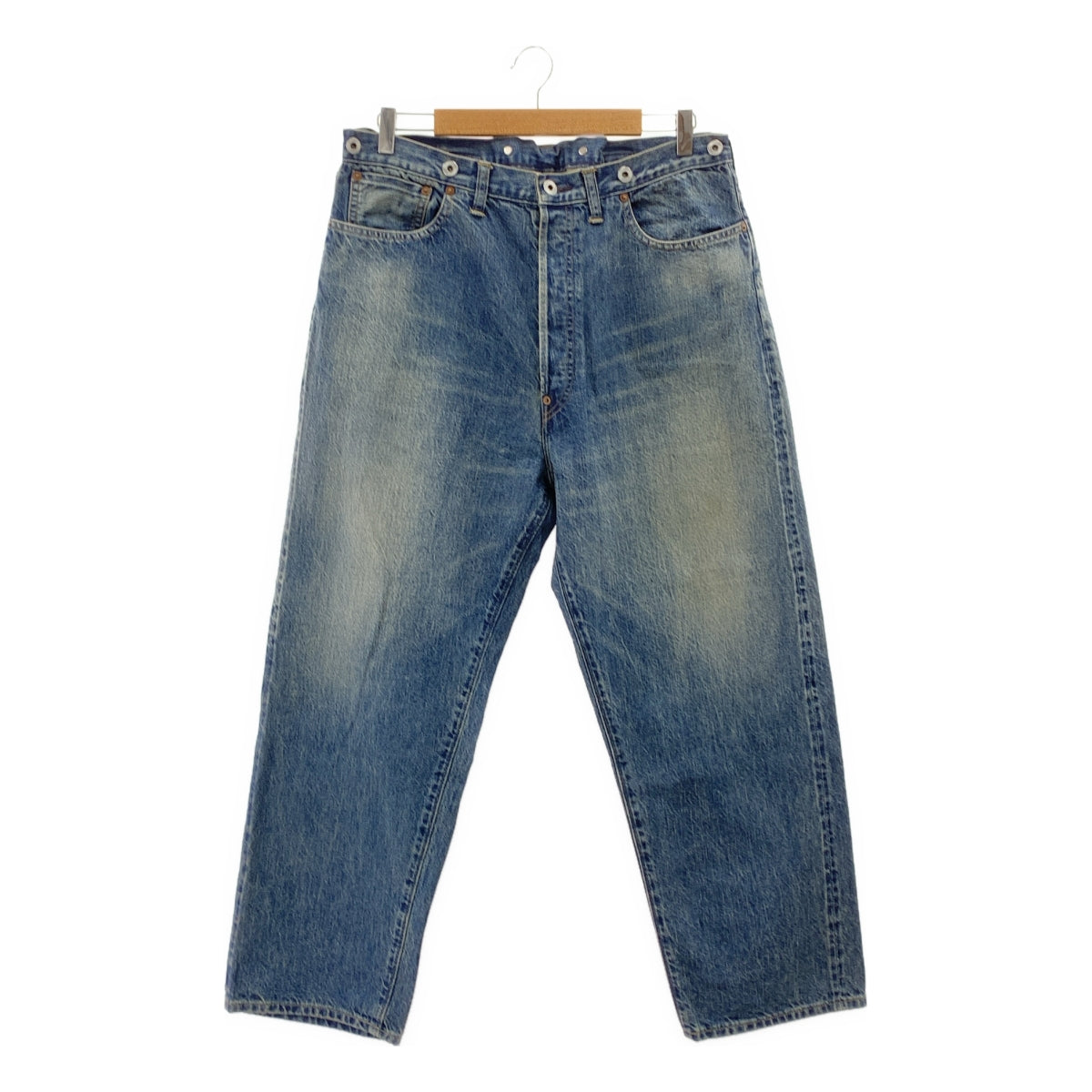 A.PRESSE / 아프레세 | 2023AW | No.22 Washed Wide Denim Pants 워시드 와이드 데님 팬츠 | 34 | 맨즈
