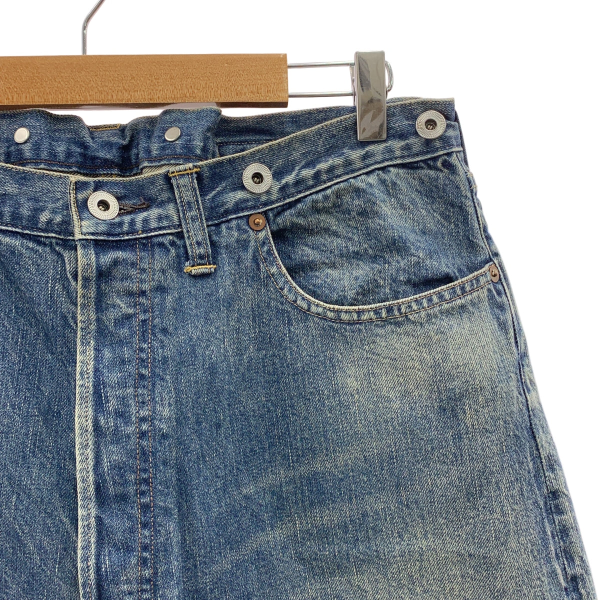 A.PRESSE / 아프레세 | 2023AW | No.22 Washed Wide Denim Pants 워시드 와이드 데님 팬츠 | 34 | 맨즈