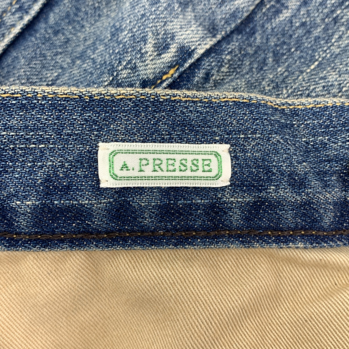 A.PRESSE / 아프레세 | 2023AW | No.22 Washed Wide Denim Pants 워시드 와이드 데님 팬츠 | 34 | 맨즈