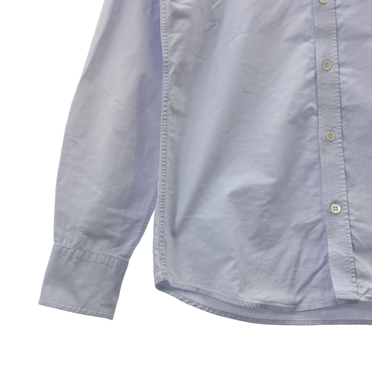 MAISON KITSUNE / メゾンキツネ | ワンポイント ロゴ ボタンダウンシャツ | 38 | ライトブルー | メンズ