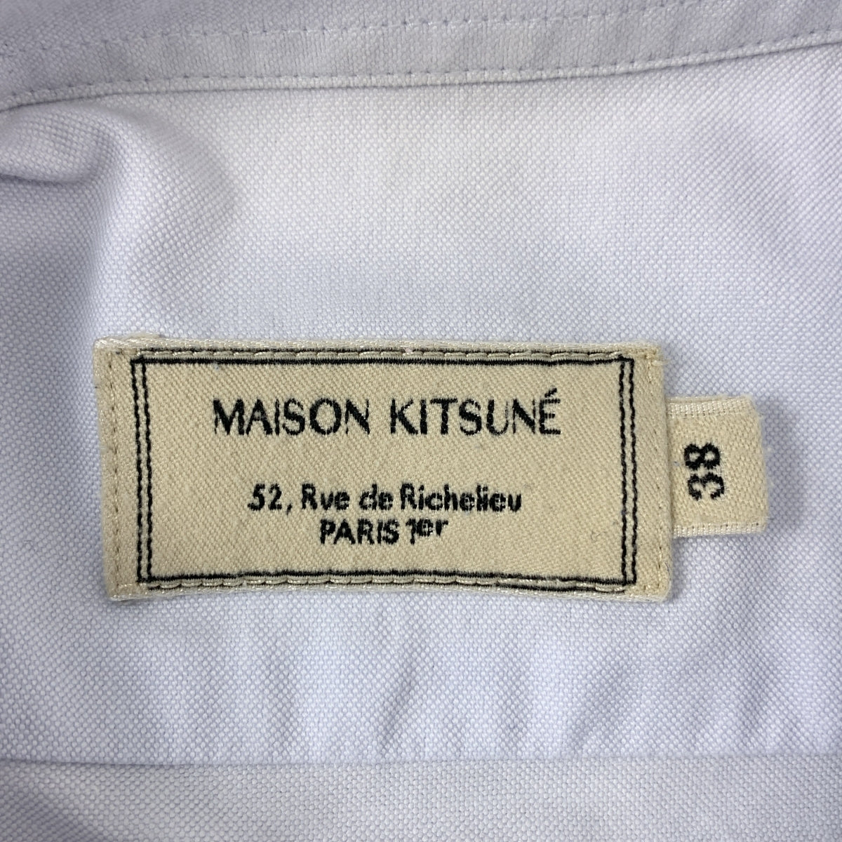 MAISON KITSUNE / 메종 여우 | 원 포인트 로고 버튼 다운 셔츠 | 38 | 라이트 블루 | 남성