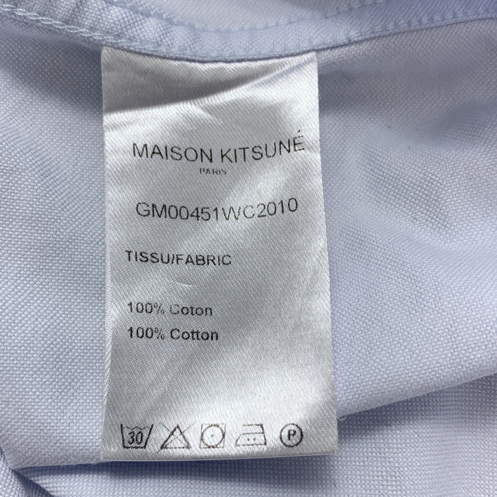 MAISON KITSUNE / 메종 여우 | 원 포인트 로고 버튼 다운 셔츠 | 38 | 라이트 블루 | 남성