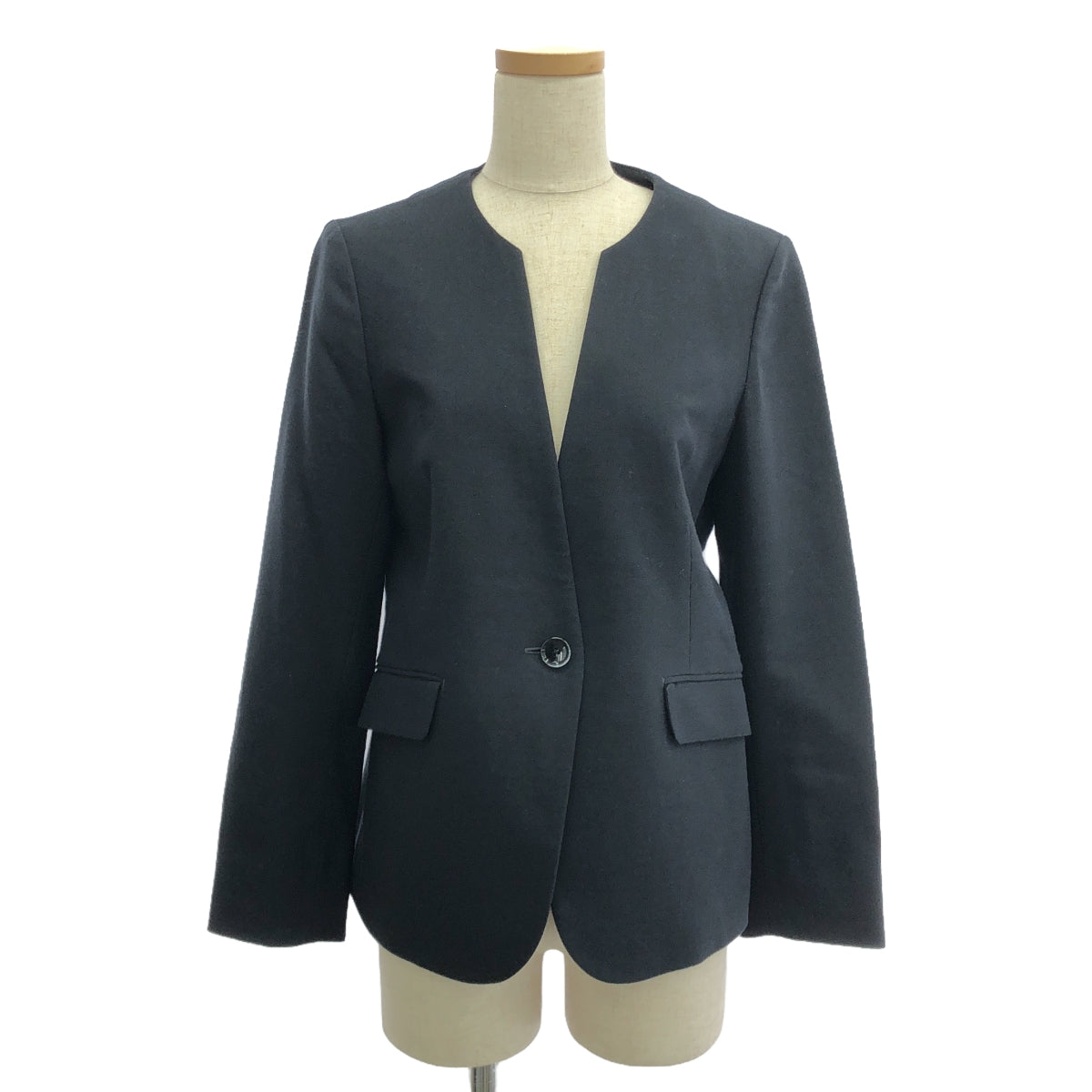 UNITED ARROWS green label relaxing / ユナイテッド アローズ グリーン レーベル リラクシング | D キーネック ジャケット | 40 | ネイビー | レディース