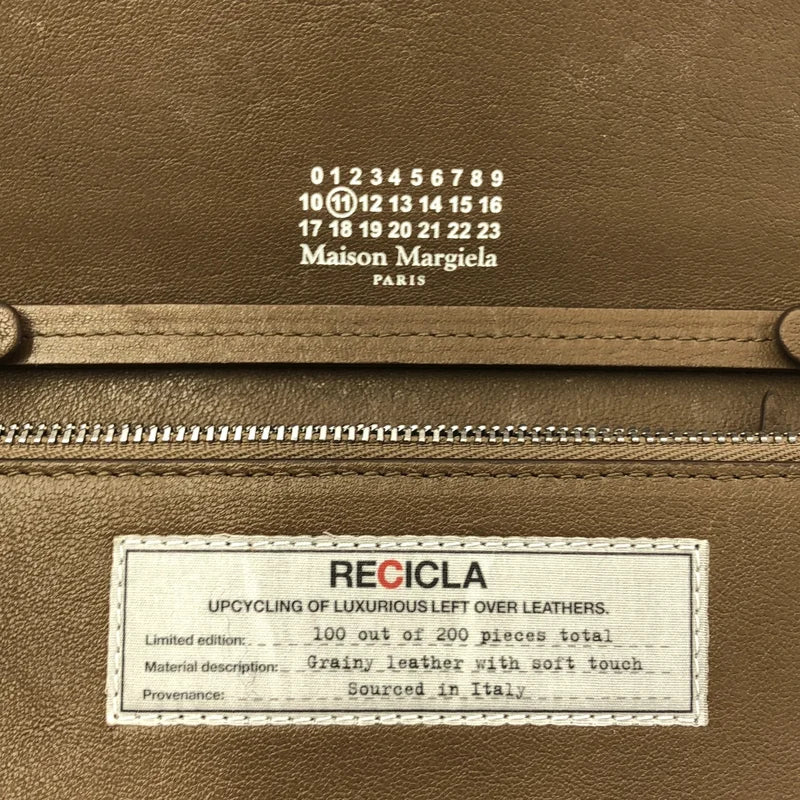 【美品】  Maison Margiela / メゾンマルジェラ | 2023 | レザー 4ステッチ チェーン ウォレット フラップ ショルダー バッグ / ユニセックス | UNI | ブラウン | レディース