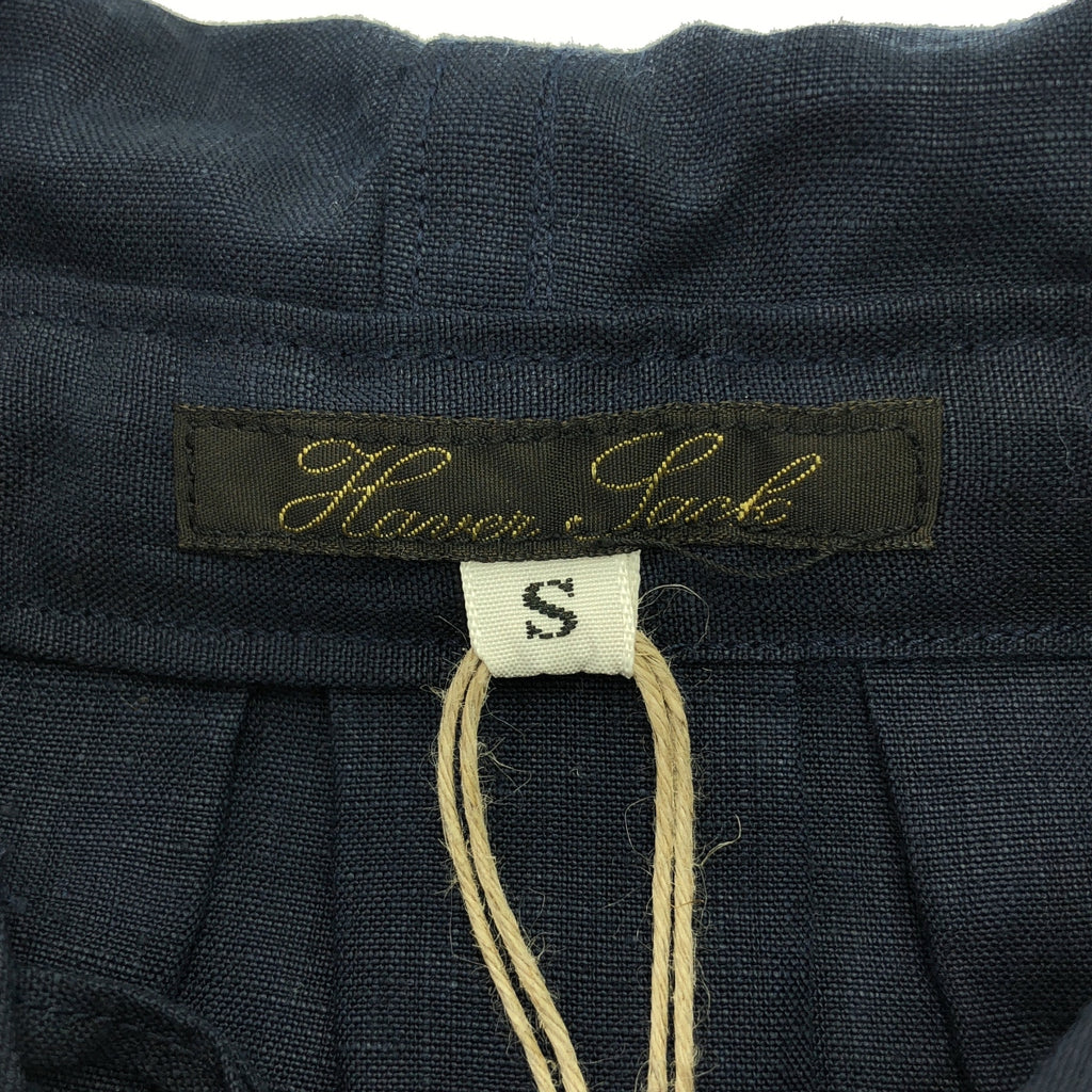 HAVERSACK / ハバーサック | リネン フーデッド プルオーバー | S | ネイビー | レディース