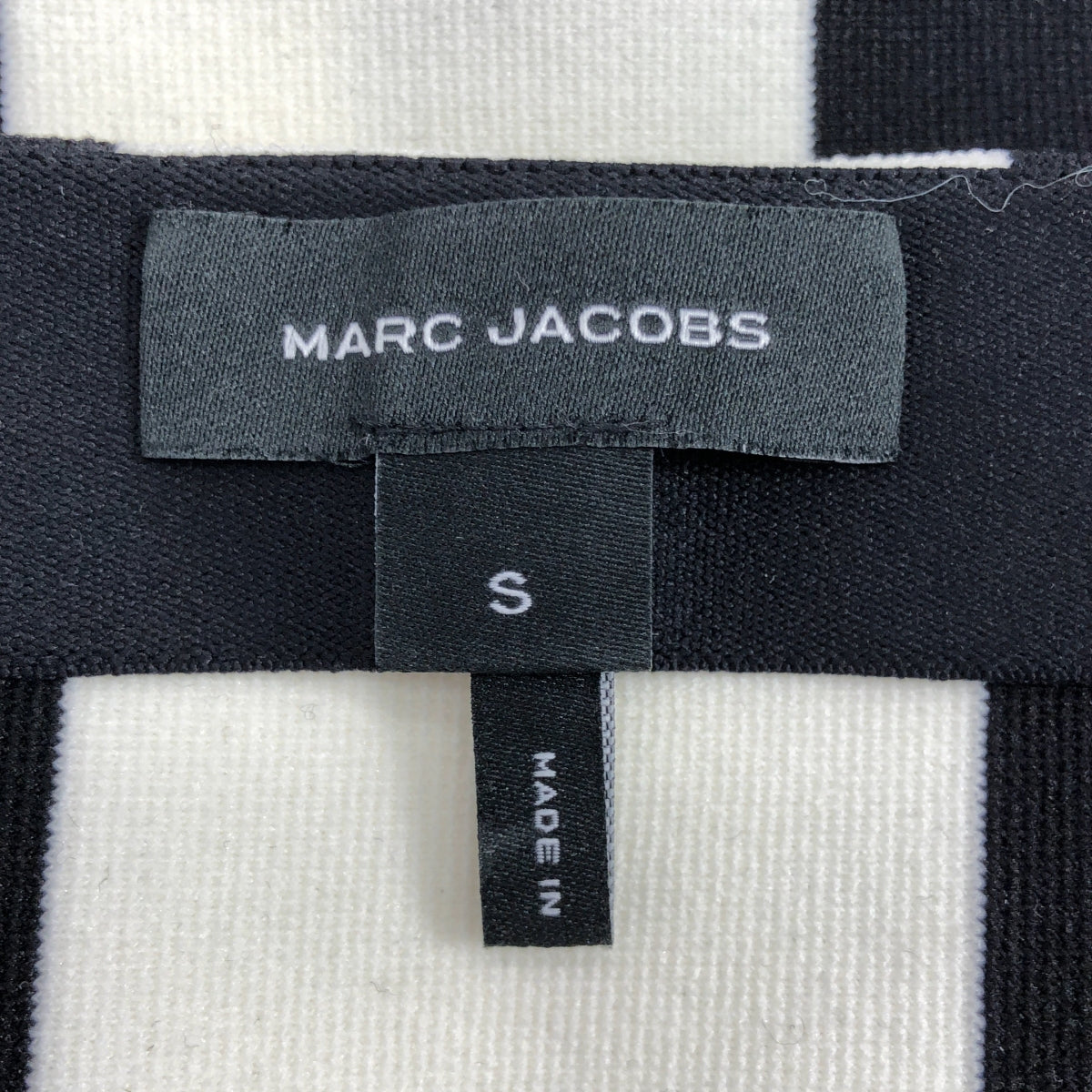 MARC JACOBS / マークジェイコブス | バイカラー ストライプ スカラップ スカート | S | ブラック/ホワイト | レディース